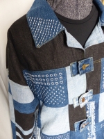 Veste unisexe upcyclée broderie sashiko 