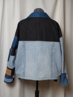 Veste unisexe upcyclée broderie sashiko 